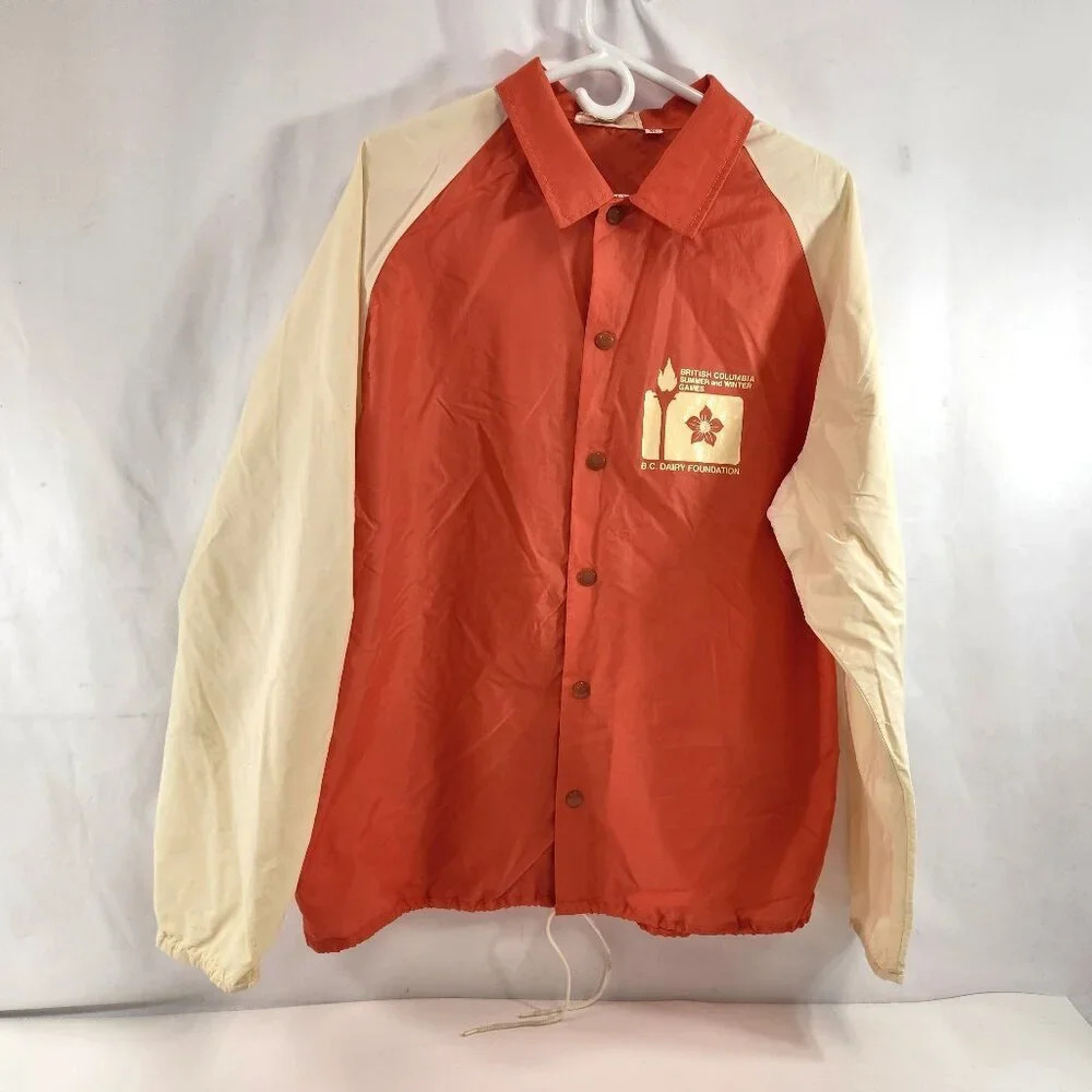 Vintage BC Dairy Foundation Summer Winter Games Jacket Size XL